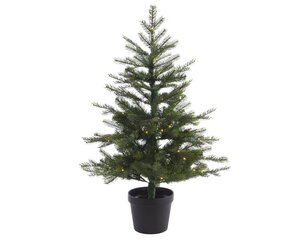Everlands Kunstkerstboom Grandis outdoor - incl 100 lampjes - H 120 cm - afbeelding 1