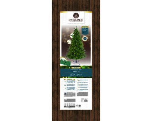 Everlands Kunstkerstboom Sunpeaks fir - incl 650 lampjes - H 180 x D 112 cm - afbeelding 5