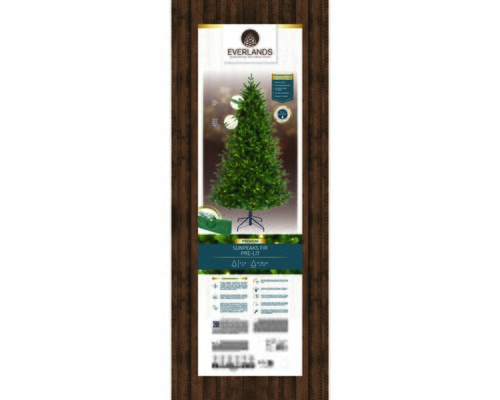 Everlands Kunstkerstboom Sunpeaks fir - incl 900 lampjes - H 210 x D 132 cm - afbeelding 5