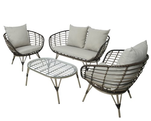 Evora Loungeset Bruin - 145 x 80 x 83 cm - afbeelding 1