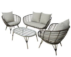 Evora Loungeset Bruin - 145 x 80 x 83 cm - afbeelding 1