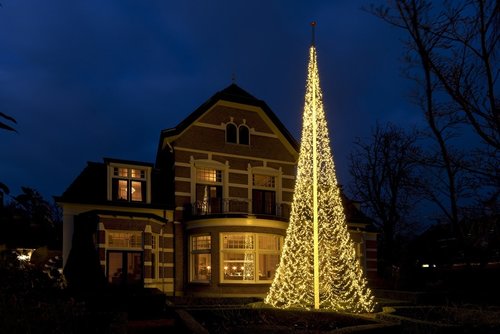 Fairybell Vlaggenmastboom 7680 LED warm wit - H 1000 cm