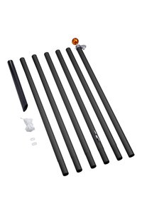 Paal zwart - H 700 cm
