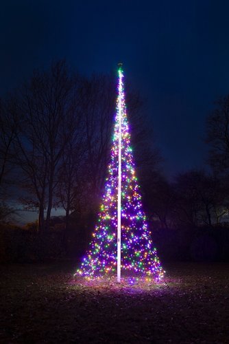 Fairybell Vlaggenmastboom 1500 LED multi colour - H 800 cm - afbeelding 1