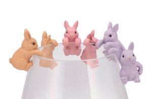 Farm Pretty Pink Rabbit Hanging 6 x 5 x 8 cm