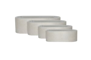 Fibre clay bak ovaal 58 x 23 x 22 cm Beige - afbeelding 2