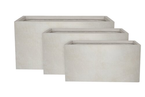 Fibre clay bak rechthoek 100 x 47 x 47 cm Beige - afbeelding 2