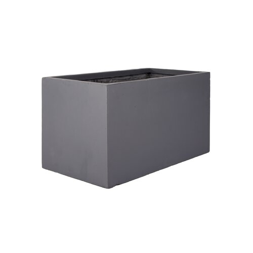 Fibre clay bak rechthoek 80 x 37 x 37 cm Dark grey - afbeelding 2