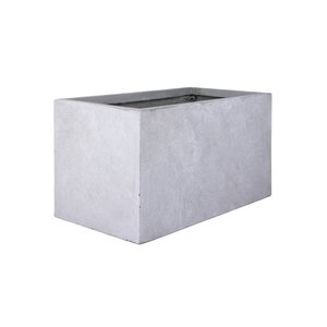 Fibre Clay Bak Rechthoek 80 X 37 X 37 Cm Lichtgrijs - afbeelding 2