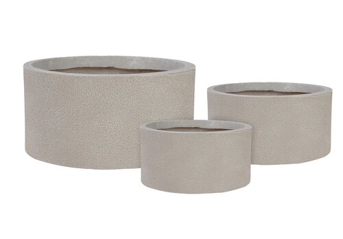 Fibre Clay Bak Rond D 37 X H 19 Cm Beige - afbeelding 2