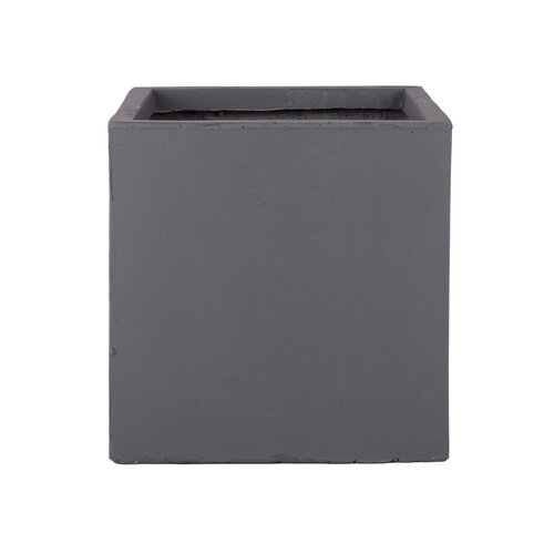 Fibre clay bak vierkant 60 x 60 x 60 cm Dark grey - afbeelding 1