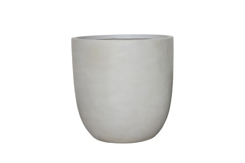 Fibre Clay Eivormige Pot D 35 X H 34 Cm Beige - afbeelding 1