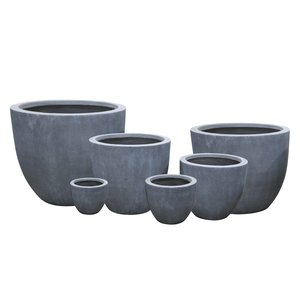 Fibre clay pot - 35 x 35 x 30 cm - afbeelding 2