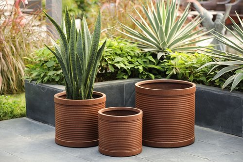 Fibre clay pot - 36,5 x 36,5 x 33,5 cm - afbeelding 2