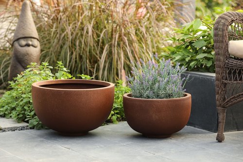 Fibre clay pot - 37 x 37 x 22,5 cm - afbeelding 2