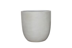 Fibre clay pot egg D 42 x H 41 cm Beige - afbeelding 1