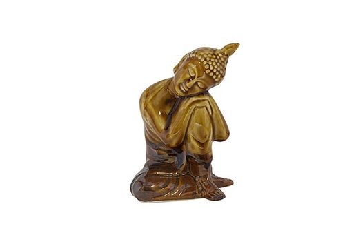 Figuur Buddha Milo geel D10 H14