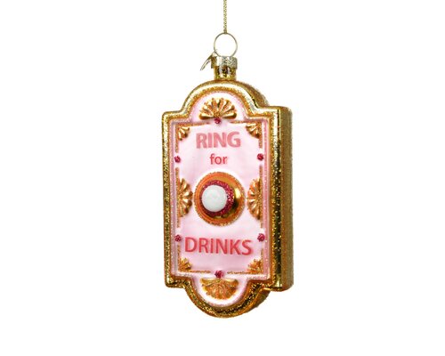 Figuur glas - L5,7xH12,5cm Roze/goud