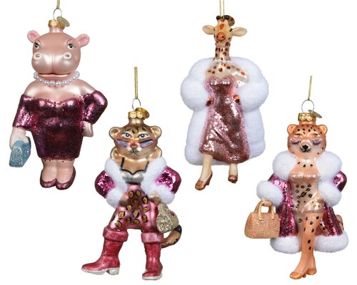 Figuur glas - L8,2xH13,5cm - 4 Varianten - afbeelding 1
