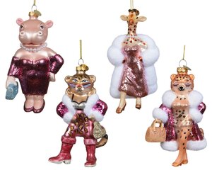 Figuur glas - L8,2xH13,5cm - 4 Varianten - afbeelding 1