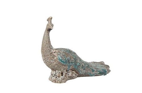 Figuur Pauw Deco grijsblauw D32x16 H24