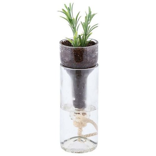Fles bloempot met water reservoir