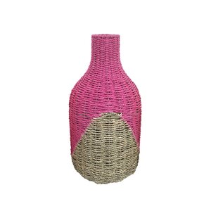 Fles H 45 cm roze