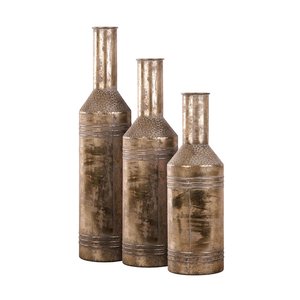 Fles Metaal White Gold - H 79 x D 18 cm - afbeelding 2