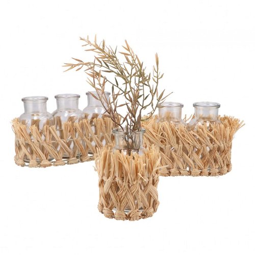 Flesje Ibiza Natural Straw 9x8cm - afbeelding 3