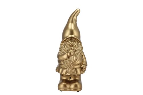 Flirty Jasper Tuinkabouter goud met geluid - H 27 x B 11 x D 10 cm - afbeelding 1