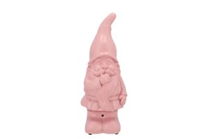 Flirty Jasper Tuinkabouter lichtroze met geluid - H 27 x B 11 x D 10 cm - afbeelding 1