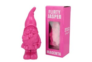 Flirty Jasper Tuinkabouter roze met geluid - H 27 x B 11 x D 10 cm - afbeelding 2