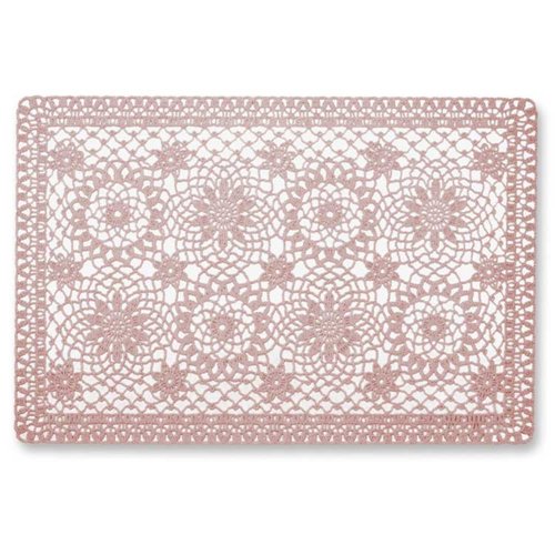 Floral placemat 30 x 45 cm misty rose