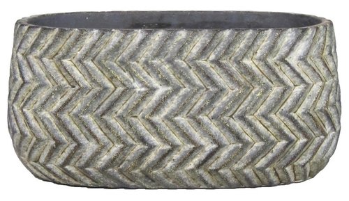 Floran Ovaal chicago d26x15 h12cm ind.zwart
