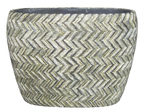 Floran Ovaal chicago d33x15 h23cm ind.zwart