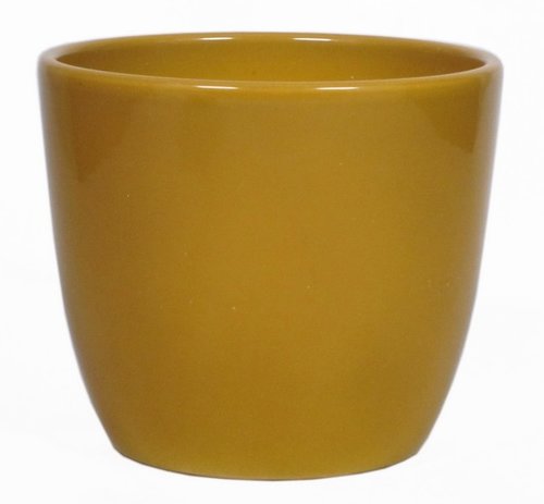 Floran Pot boule d28 h25cm okergeel es/24