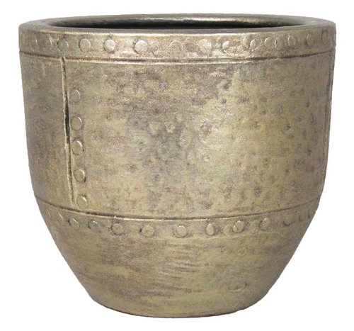 Floran Pot fien d16 h14cm industrieel goud
