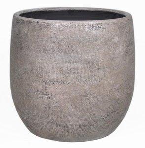 Bloempot mira industrieel wit - D 24 x  H 22 cm