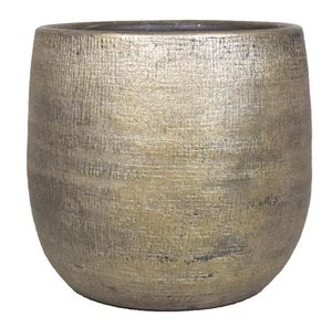 Bloempot mira industrieel goud - D 34 x  H 31 cm