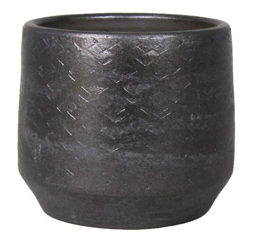 Floran Pot noor d14.5/15.5 h14cm industrieel zwart