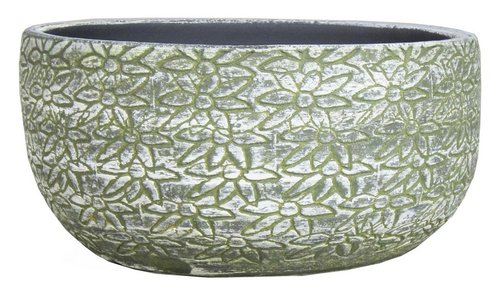 Floran Schaal liset d28 h13cm oker