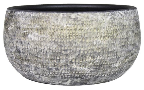 Floran Schaal thijs d23 h11cm grijs goud