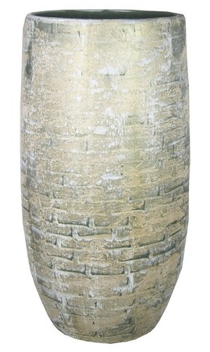 Floran Vaas steef d29 h60cm creme groen