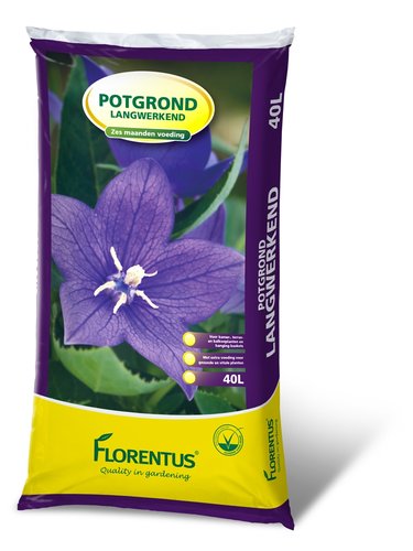 Florentus Potgrond Langwerkend 40L + voeding vr. 6 mnd.