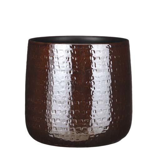 Floyd pot rond bruin - h30xd32cm
