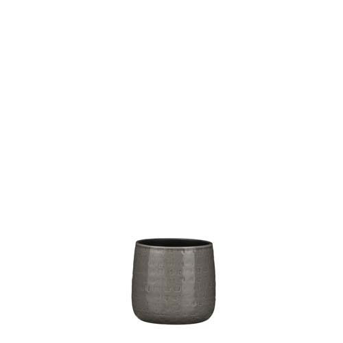 Floyd pot rond grijs - h13xd15cm
