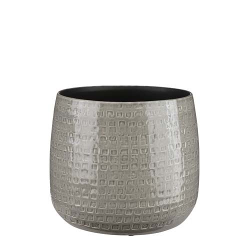 Floyd pot rond grijs - h23,5xd28cm