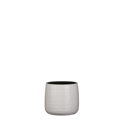 Floyd pot rond wit - h15xd17cm
