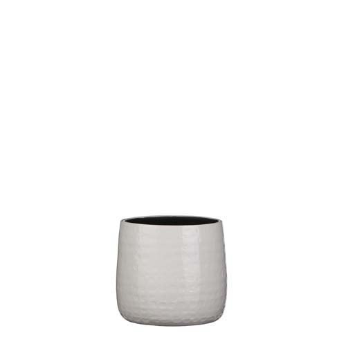 Floyd pot rond wit - h17xd19cm