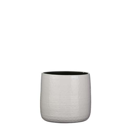 Floyd pot rond wit - h21xd24cm